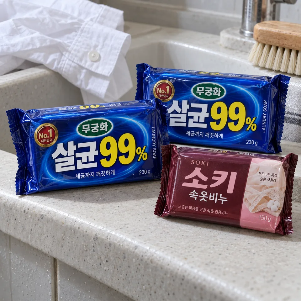 무궁화 고형 세탁비누 3개 세트 610g 상품 이미지