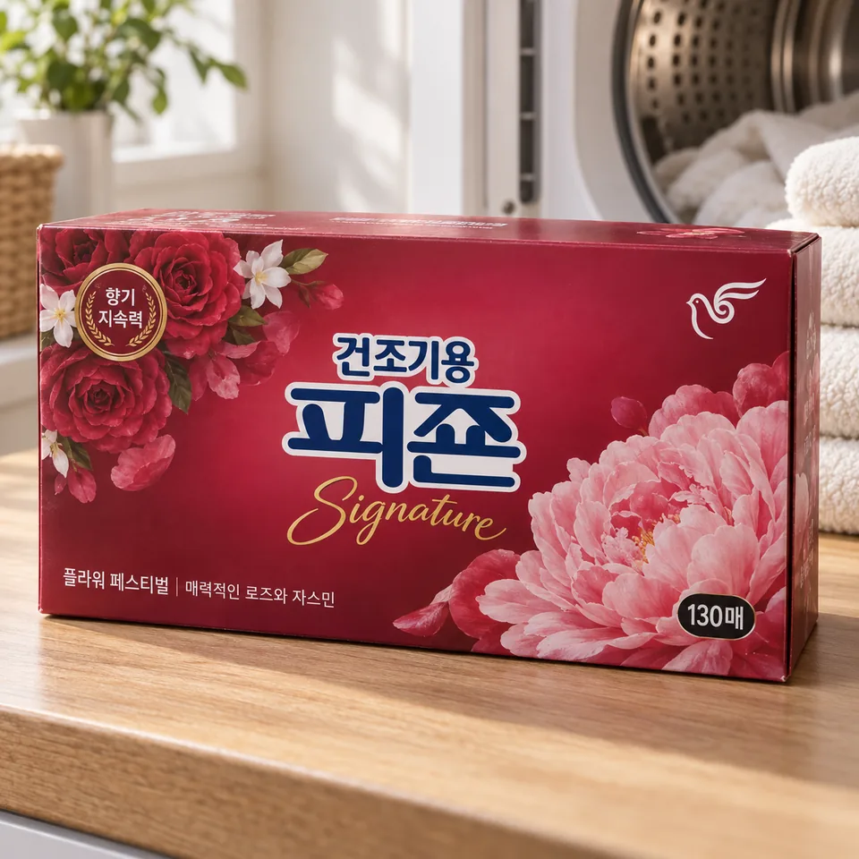 피죤 시그니처 건조기 시트 로즈앤재스민 130매 상품 이미지
